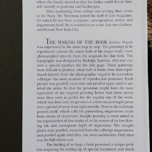 Andrew Wyeth Hardcover, 1968, Richard Meryman (Author), 2nd printing - Picture 3 of 16